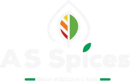 A S Spices logo. Queen of Spices and Nuts